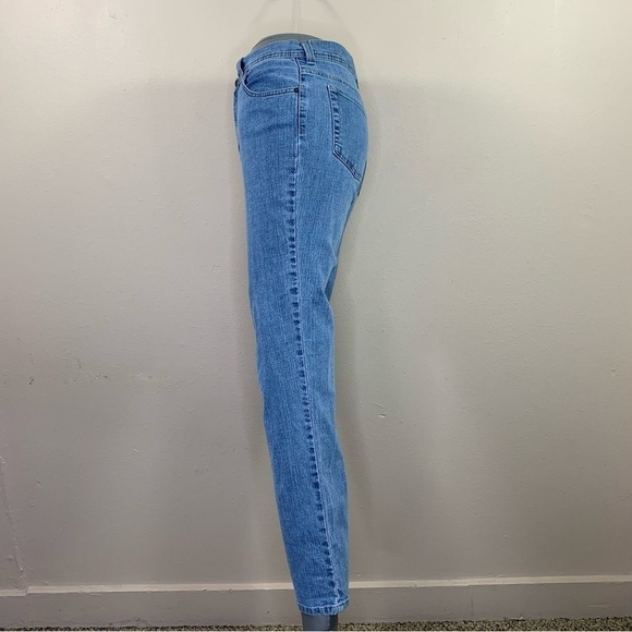 Size 6 Gloria Vanderbilt Blue Denim Tapered Leg Jeans Stretch Small - Picture 4 of 9
